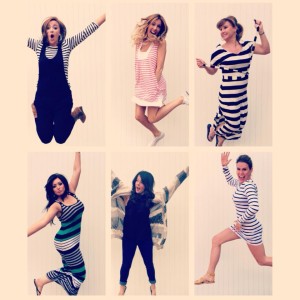 {JUMPING FOR STRIPES}  The jump pose was a last minute decision and I just loved everyones different jumps!