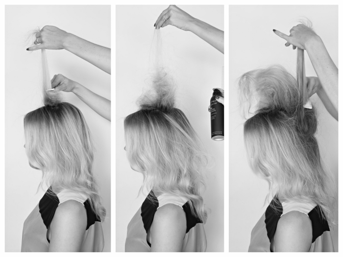 How_To_Tease_Hair_StepOne_BW