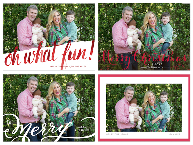 Martha Lynn Kale Christmas card options with Minted